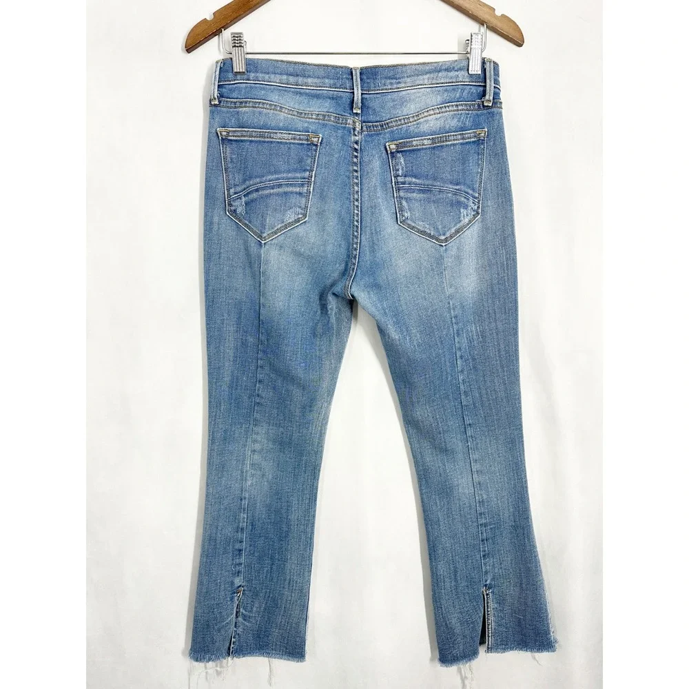 Driftwood Roxy Cropped Kick Bootleg Blue Jeans Women's Size 28‎ L26